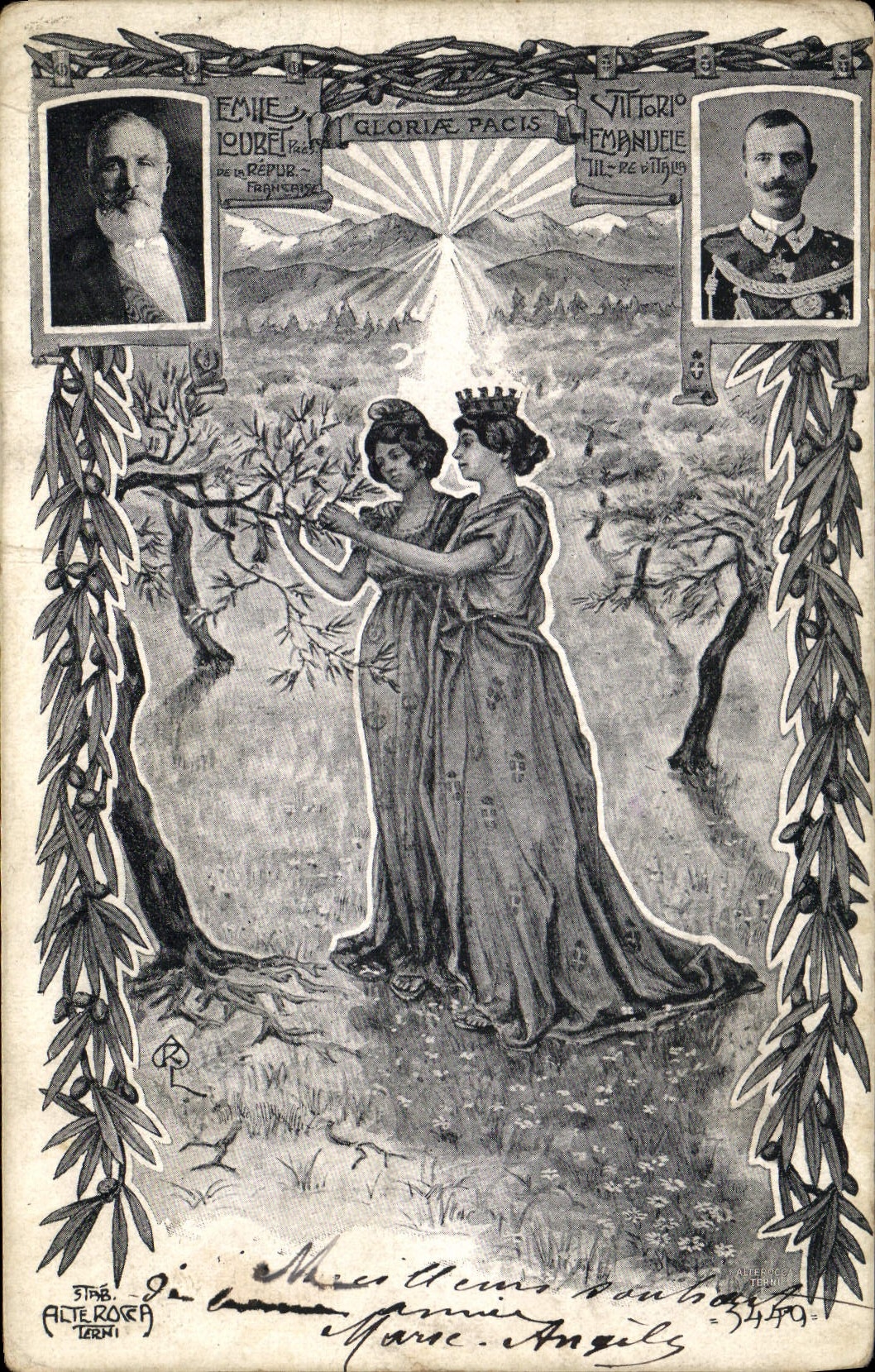Émile Loubet et Victor Emmanuel III — Gloriea Pacis — éditeur Alte Rosa, n° 3450