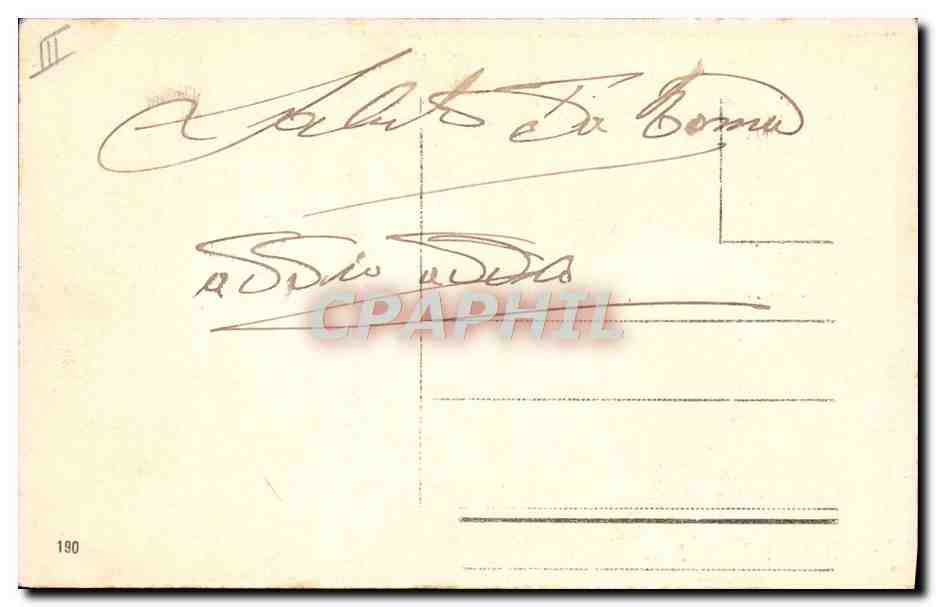 Famiglia Reale d'Italia — portraits des membres de la famille royale italienne — éditeur inconnu, n° de série 190 — Reverso