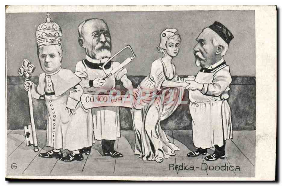 Concordance — caricature politique avec figures symboliques — E.G., Paris