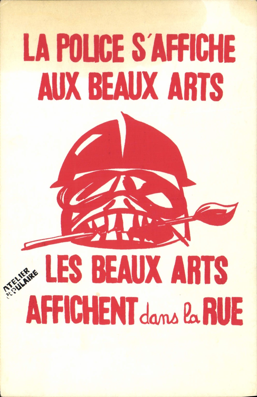 CPM Les affiches de mai 68 La police s'affiche aux Beaux ARts 