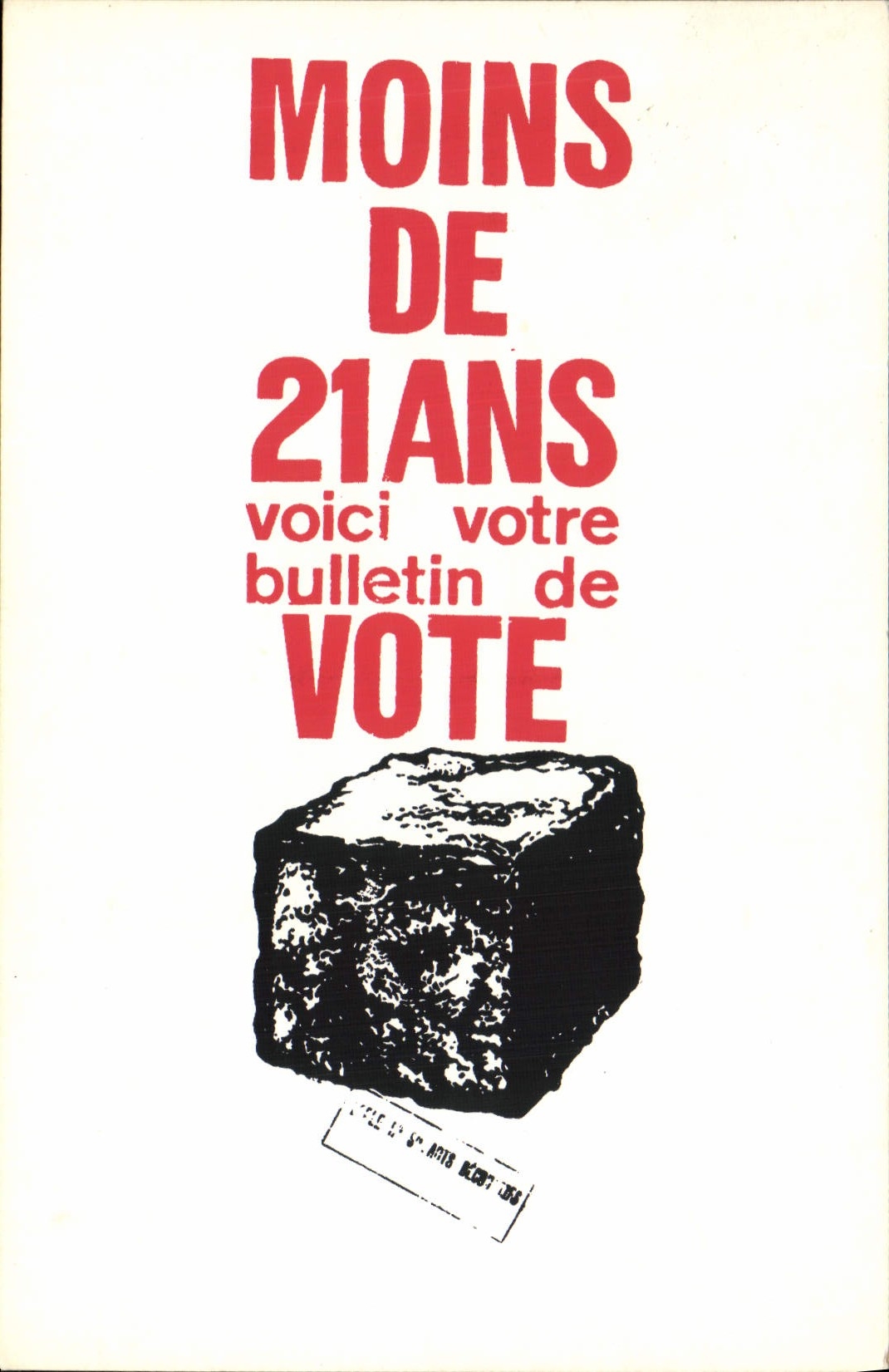 CPM Les affiches de mai 68 Moins de 21 ans voici votre bulletin de vote