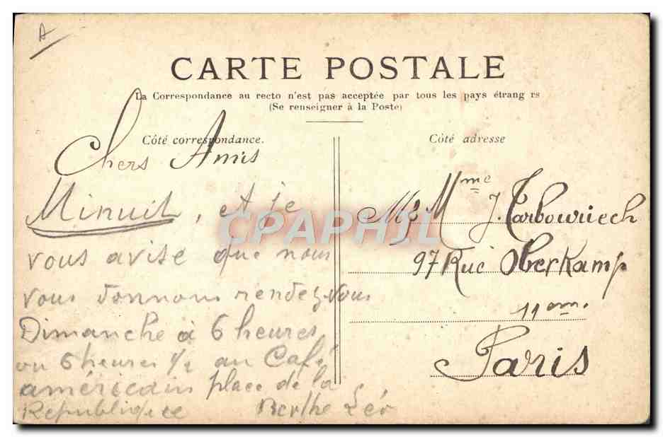 Fallières — Präsident der Republik — Gewählt am 17. Januar 1906 — Rückseite