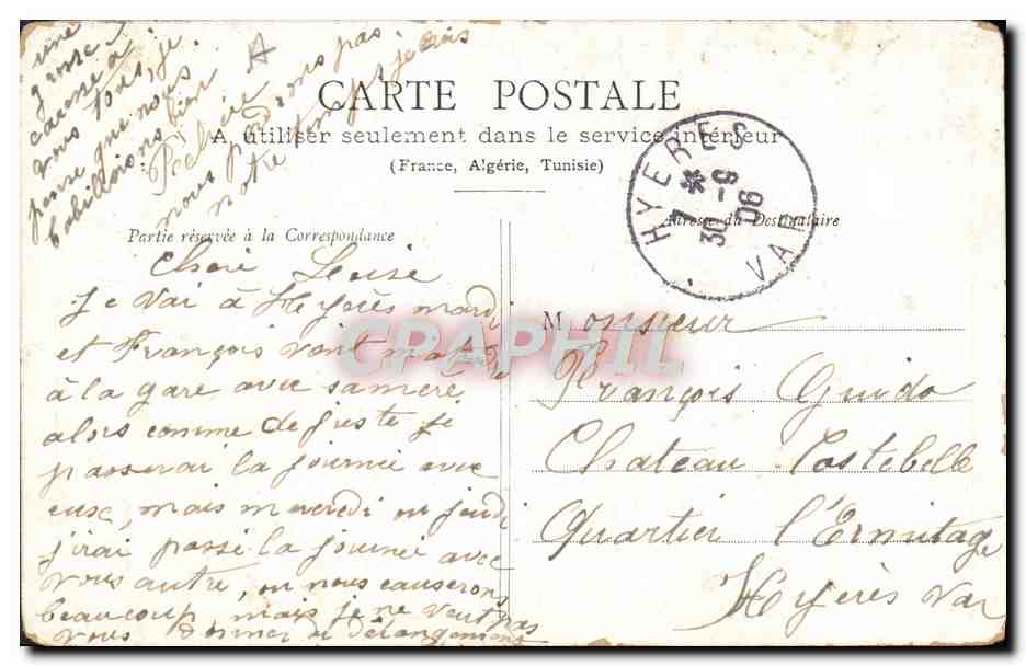 CPA Armand Fallieres President de la Republique Francaise  — Verso