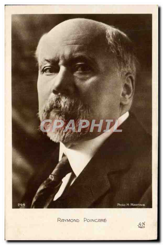 Raymond Poincaré — portrait — Photo H. Martinie, Paris
