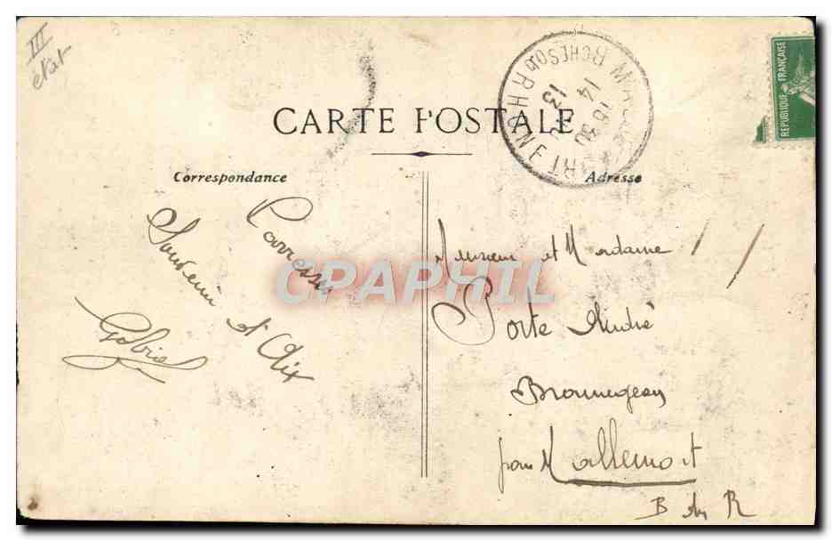 Raymond Poincaré — Präsident der Französischen Republik — Erinnerung an die großen Präsidentenfeiern — Rückseite