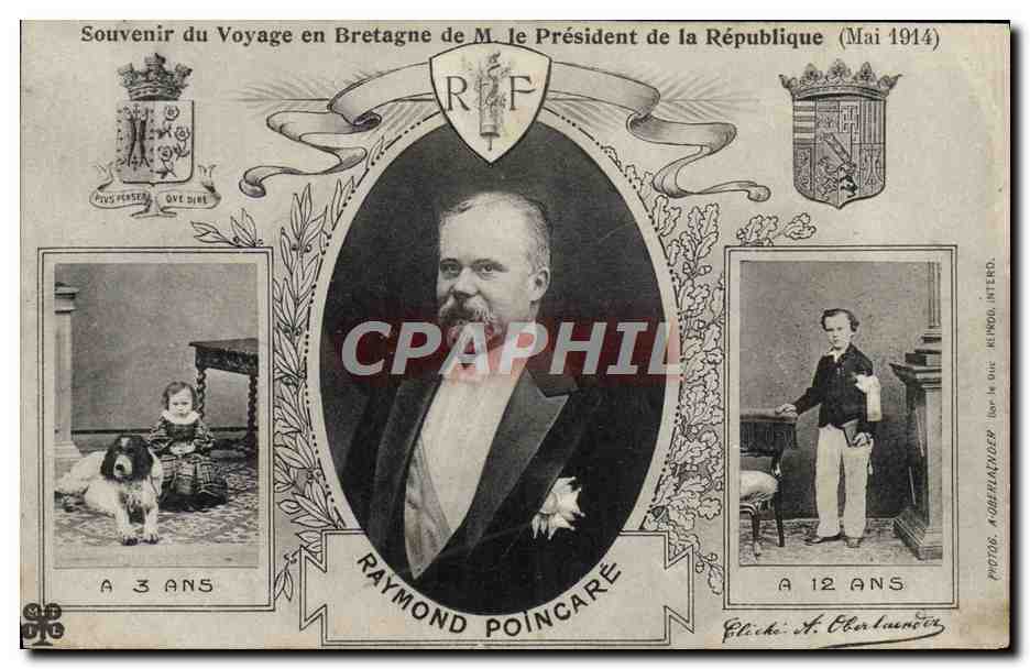 Raymond Poincaré — Souvenir du Voyage en Bretagne de M. le Président de la République (Mai 1914) — Photos A. Oberlanger, Interd.