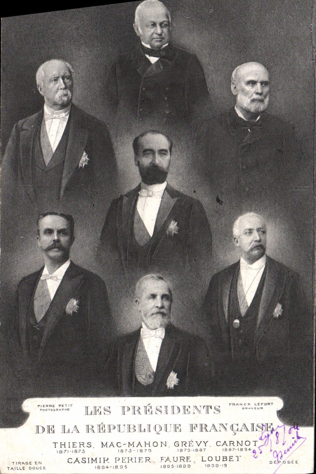 Präsidenten der Französischen Republik — Pierre Petit, Fotograf, Seriennummer 814