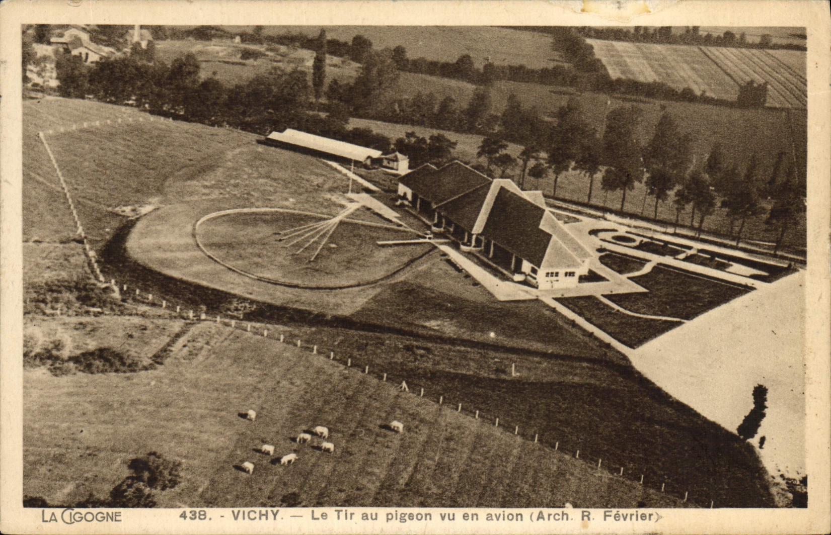 CPA Tir au pigeon vu en avion Vichy 