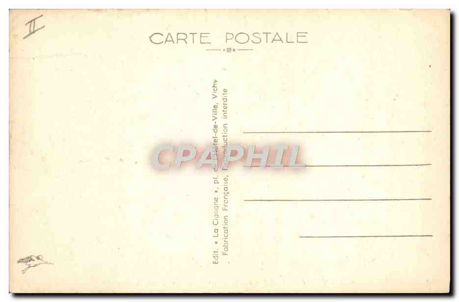 CPA Tir au pigeon vu en avion Vichy  — Rückseite
