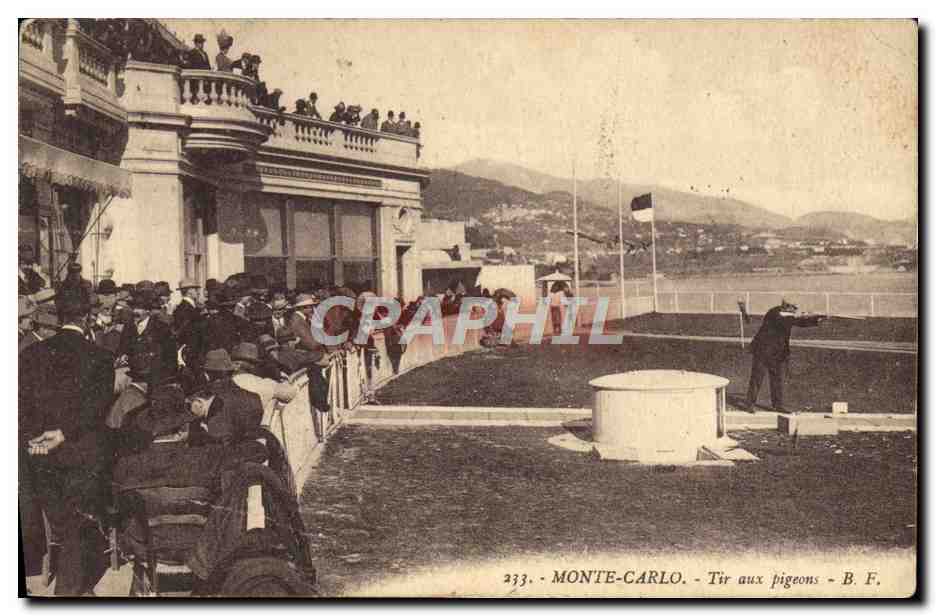 CPA Monte Carlo Tir aux pigeons Monaco 