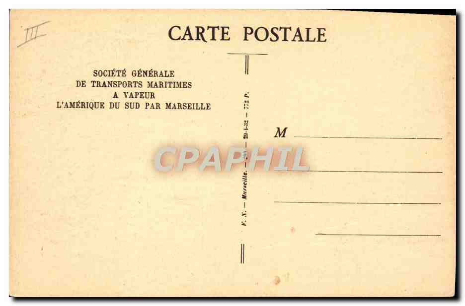 CPA Bateau Paquebot Campana SGTM — Verso