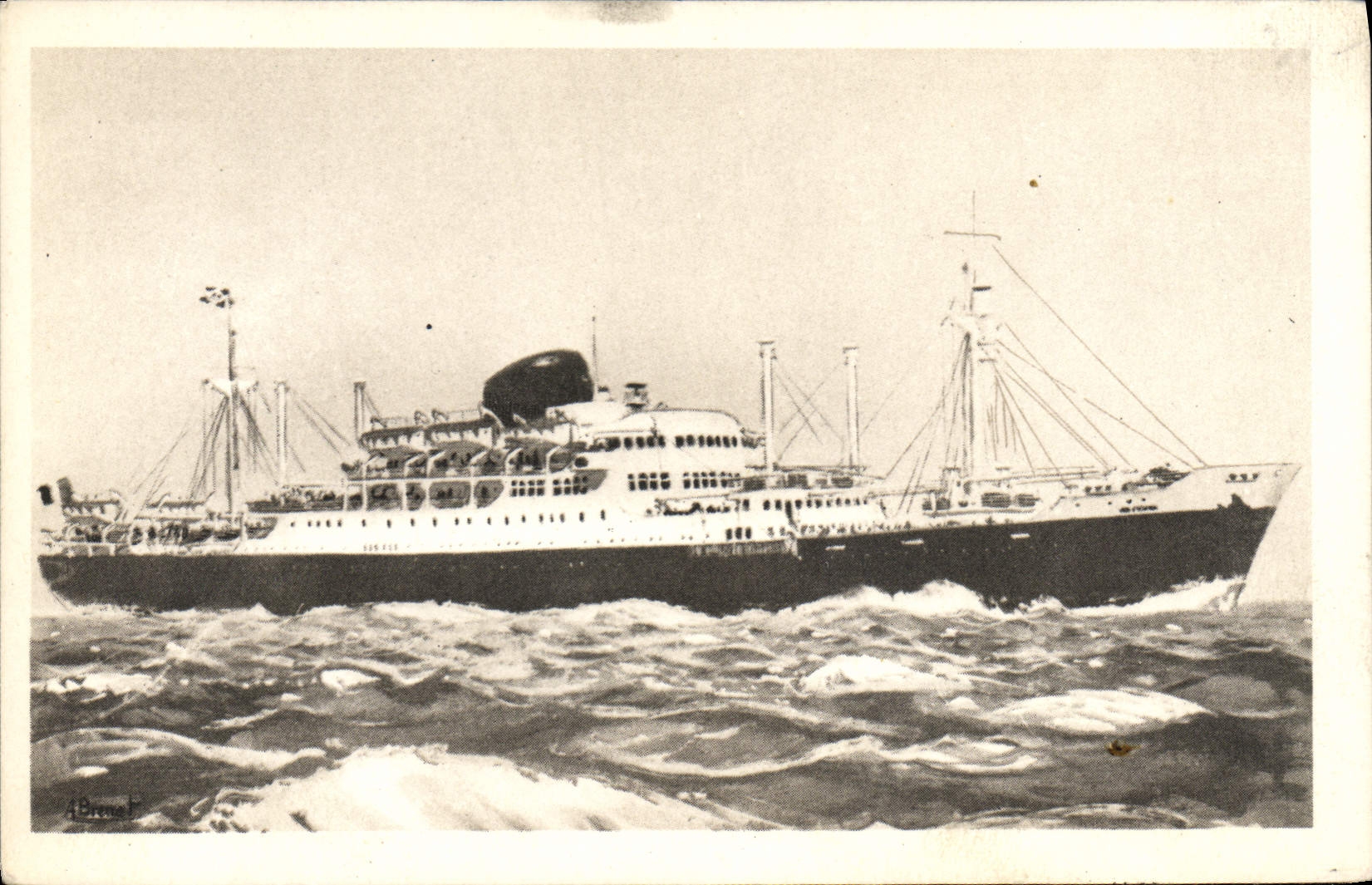 Les Paquebots mixtes "CALÉDONIEN" "TAHITIEN" — de la Compagnie des Messageries Maritimes — éditeur Alcée et Cie, Paris
