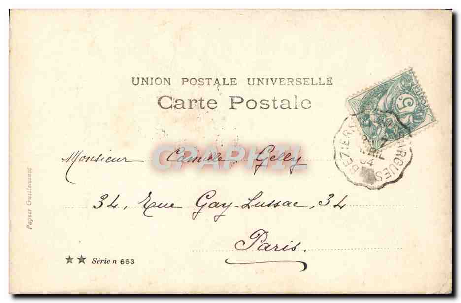 CPA Fantaisie Femme Amours champetres — Verso