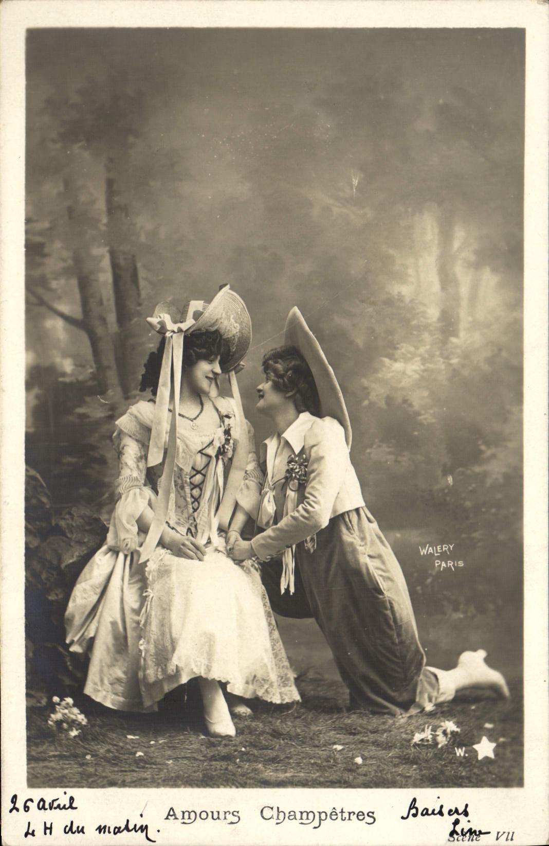 Amours Champêtres — scène de théâtre — Waiery, Paris, Série VII