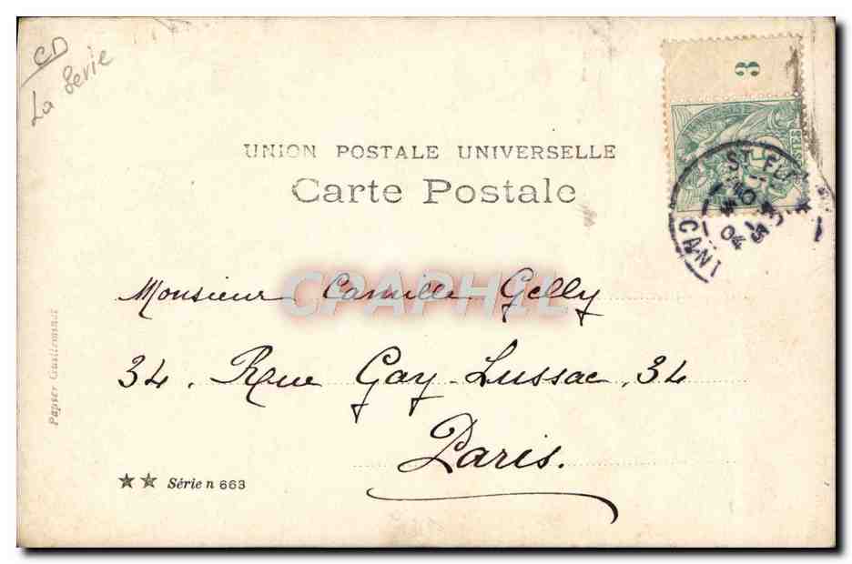 CPA Fantaisie Femme Amours champetres — Rückseite