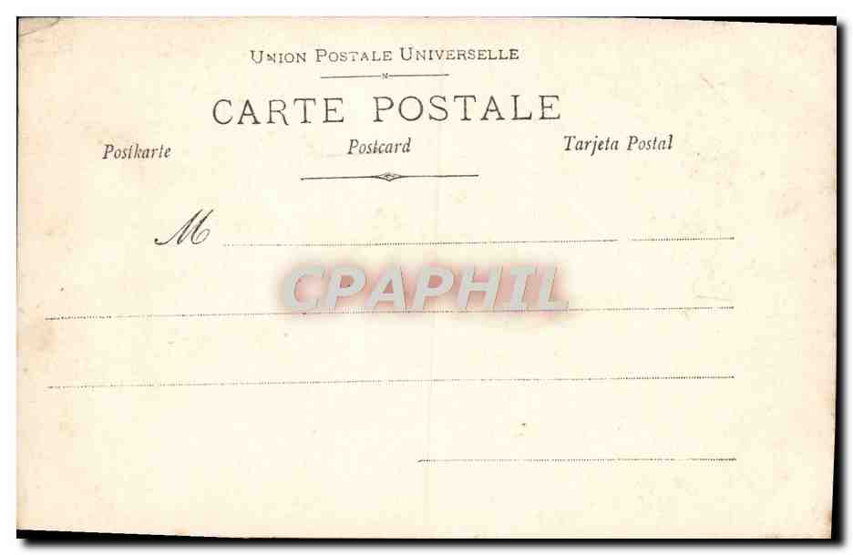 CPA Fantaisie Femme la malle  — Rückseite