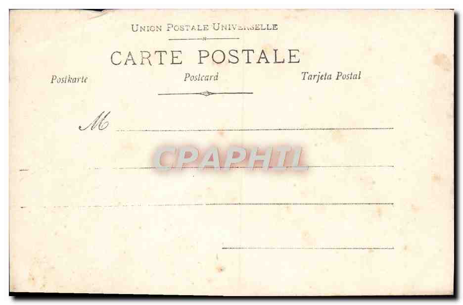 CPA Fantaisie Femme la malle — Rückseite