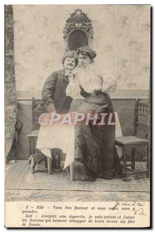 CPA Fantaisie Femme A l'hotel des Roches Noires