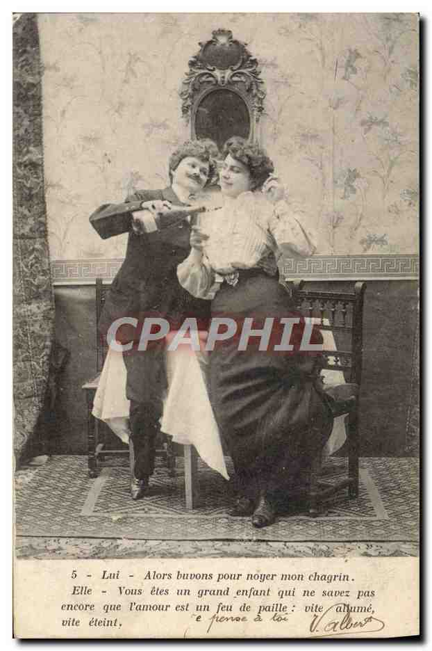 CPA Fantaisie Femme A l'hotel des Roches Noires