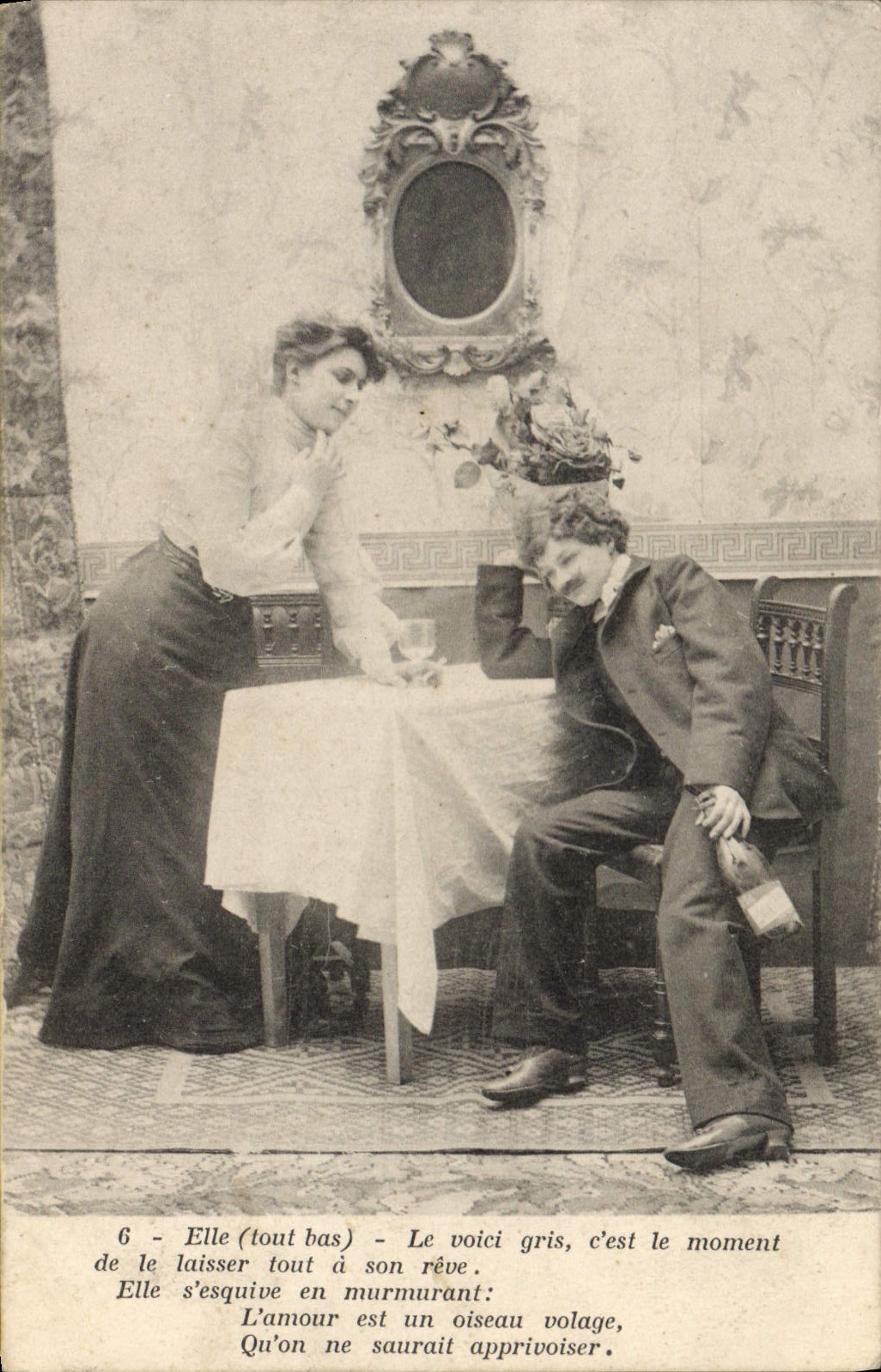 Un couple en intérieur — poème sur l'amour — éditeur non identifié, n°6