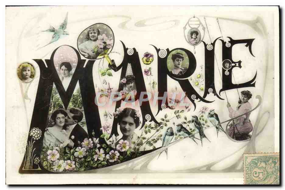 CPA Fantaisie Prenom Marie 