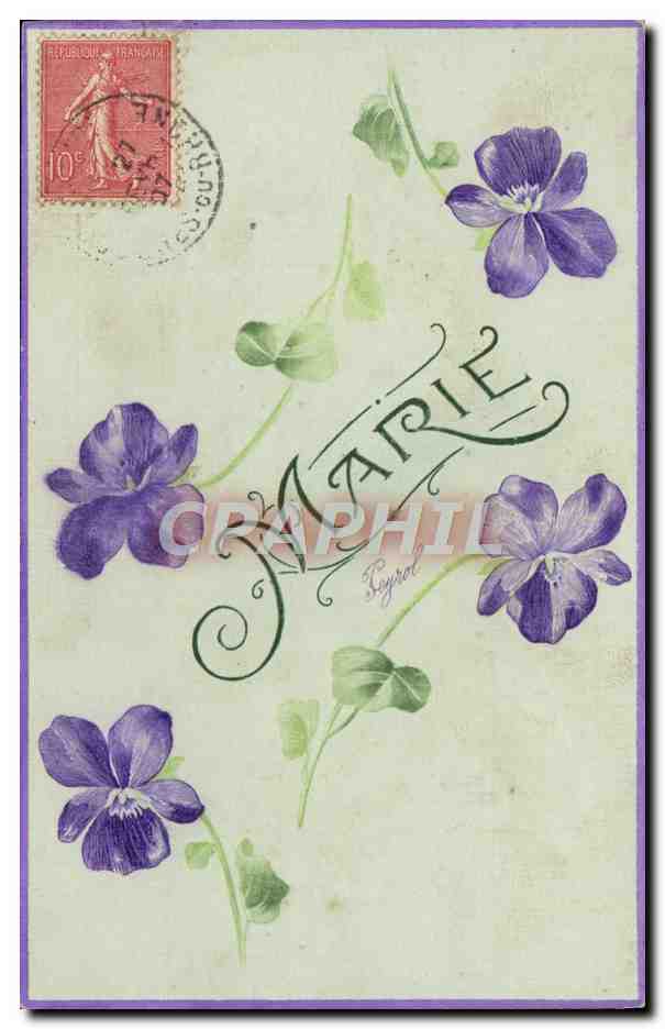 CPA Fantaisie Prenom Marie