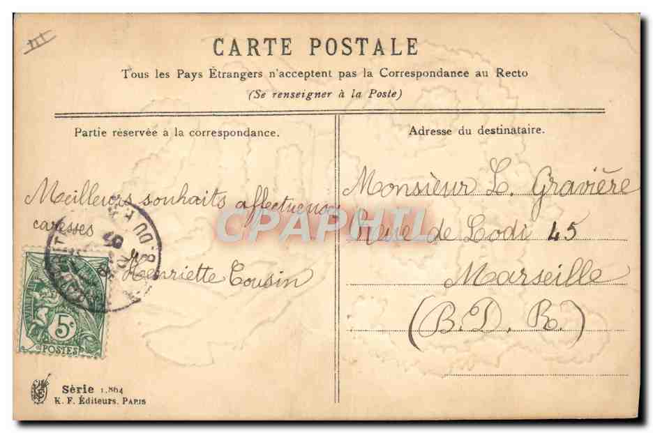 CPA Fantaisie Prenom Louis — Rückseite