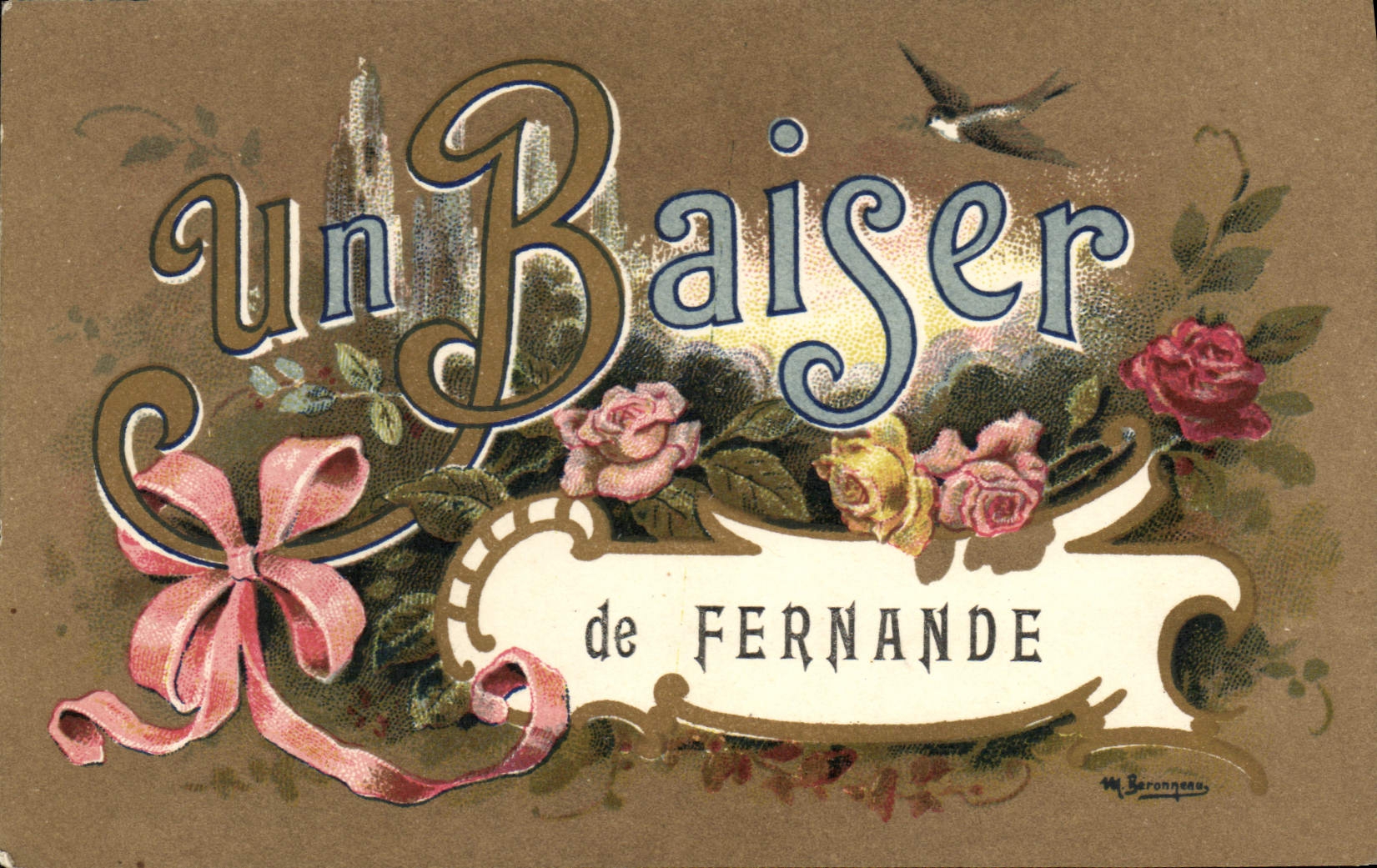 CPA Fantaisie Prenom Fernande