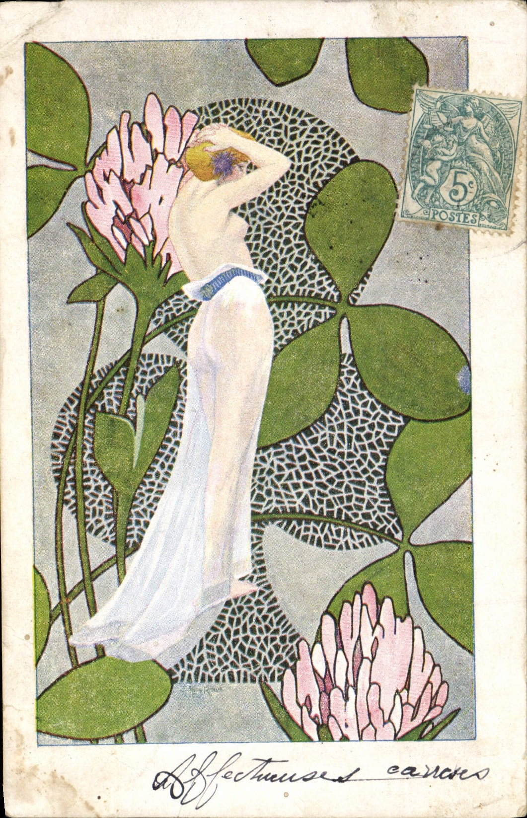 CPA Illustrateur Femme