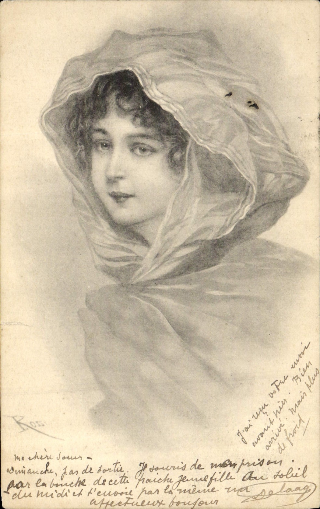 CPA Illustrateur Femme