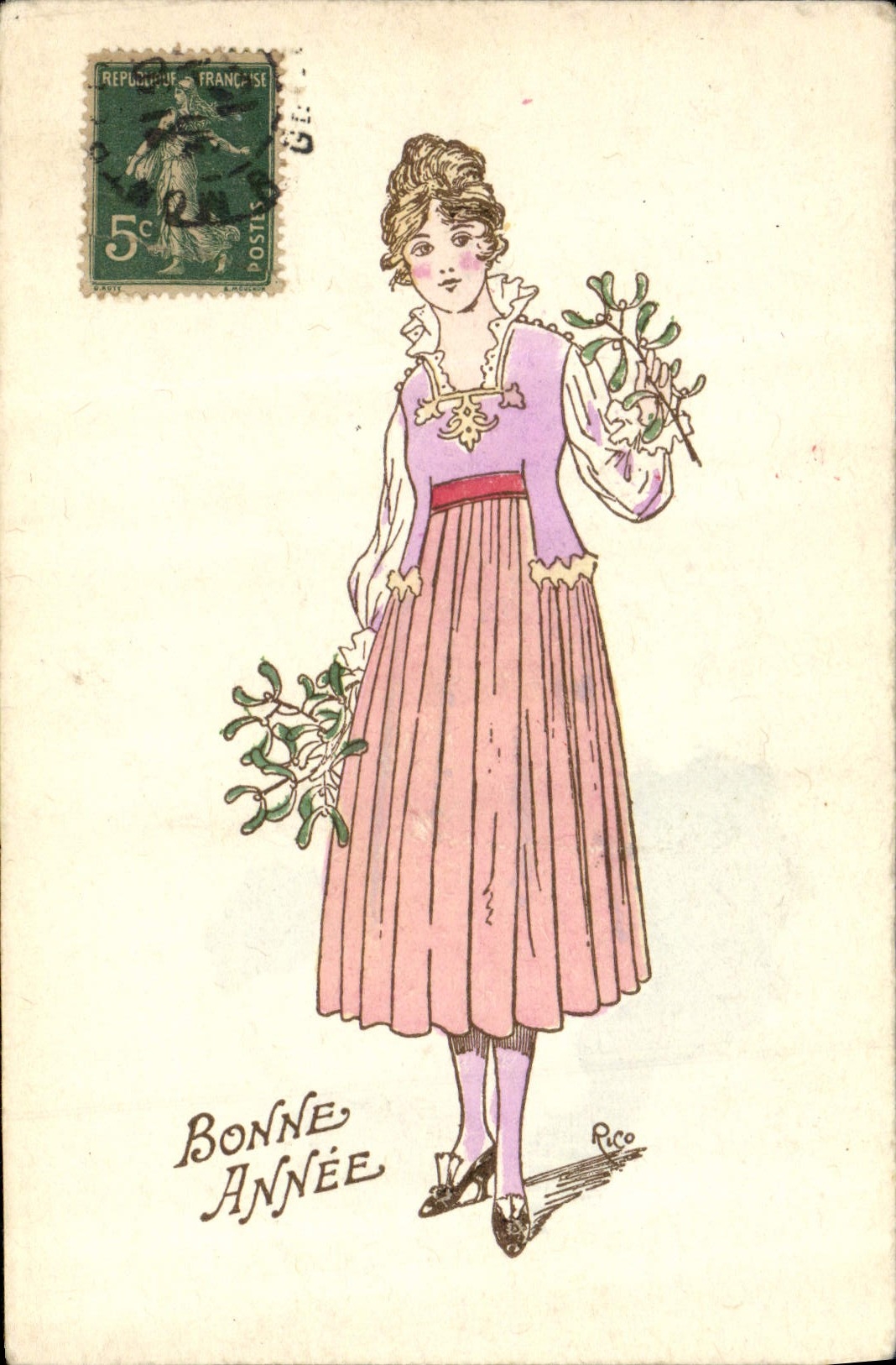 CPA Illustrateur Femme
