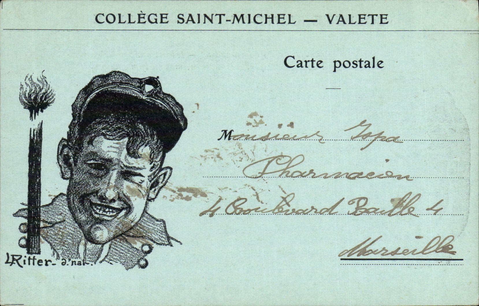 CPA Illustrateur College Saint Michel Valete Ritter 