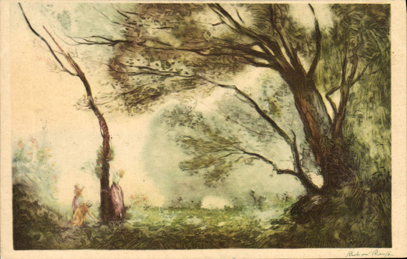 CPA Illustrateur Paysage 