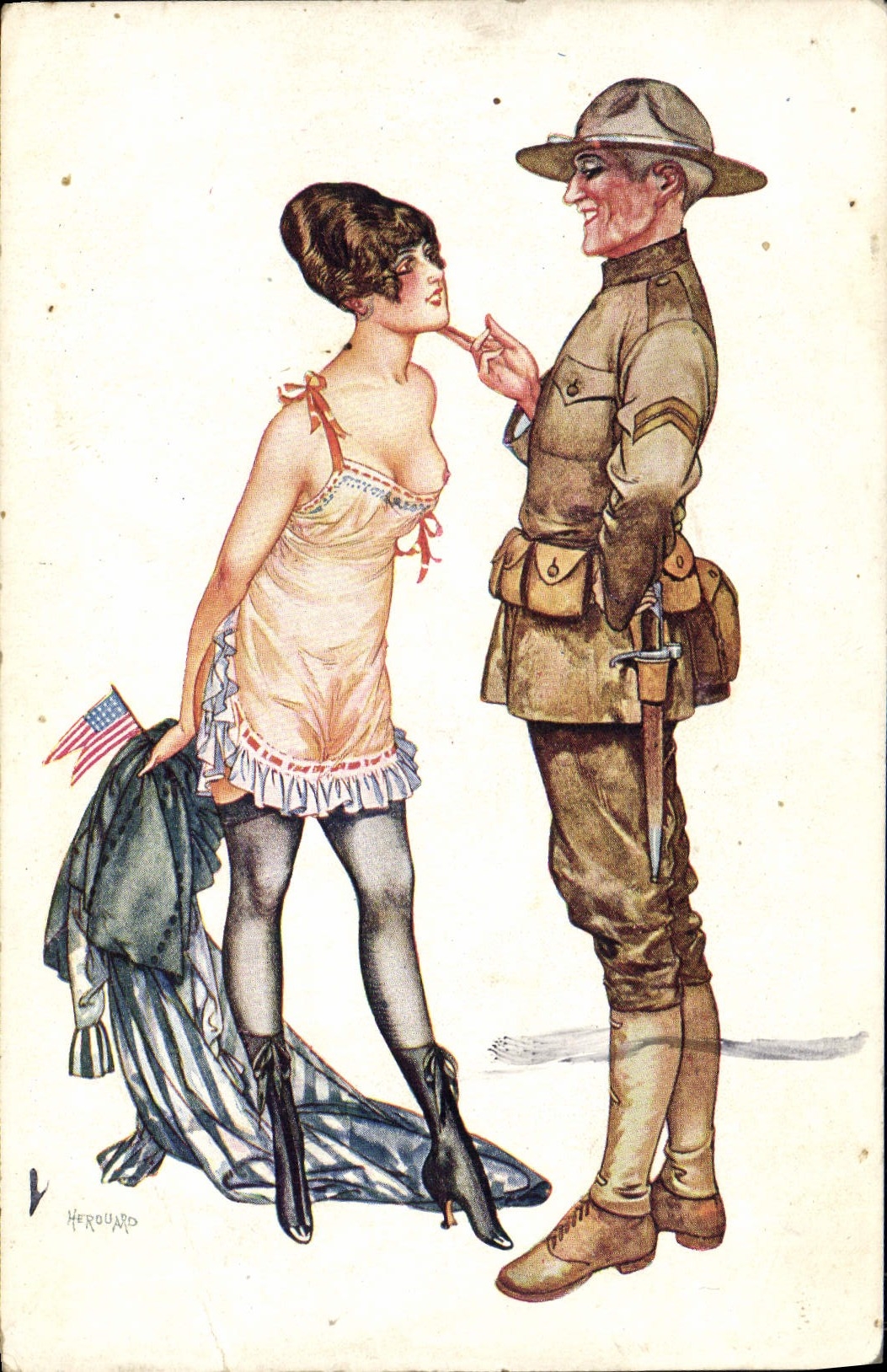 CPA Illustrateur Herouard Militaria