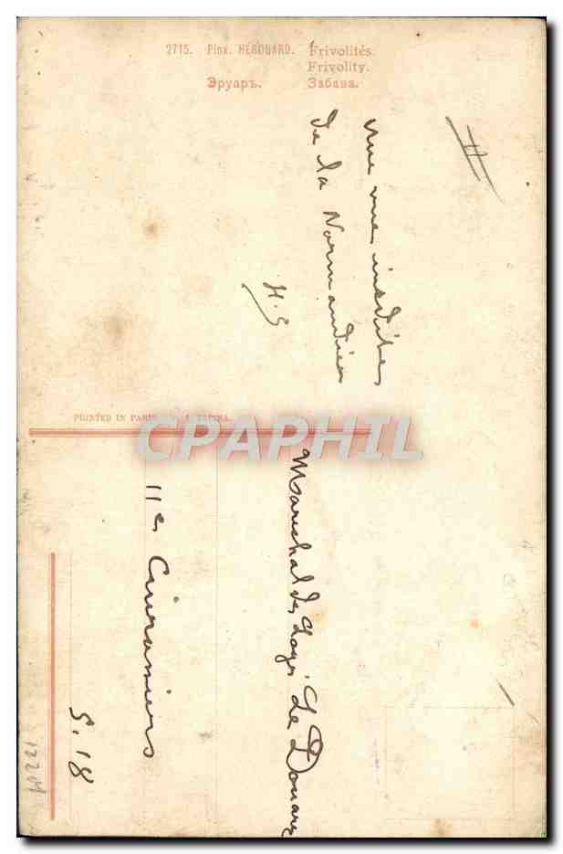 CPA Illustrateur Herouard Militaria — Rückseite