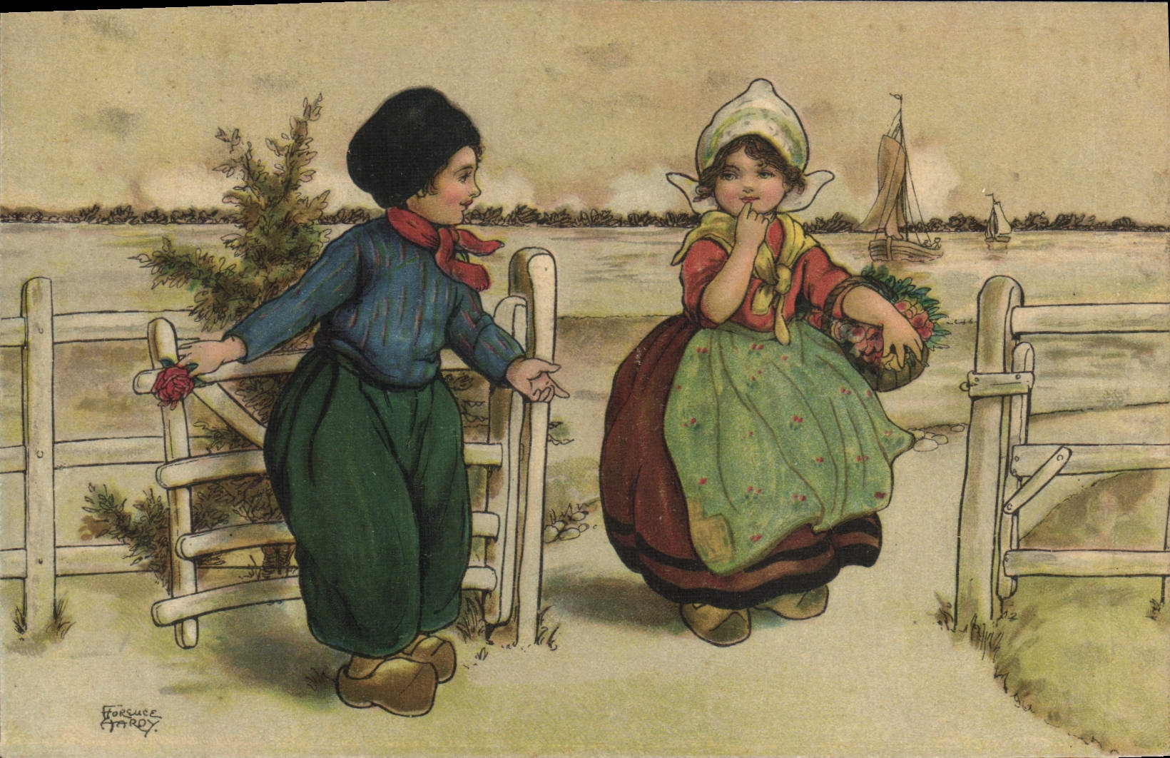 CPA Illustrateur Hardy Enfants Folklore