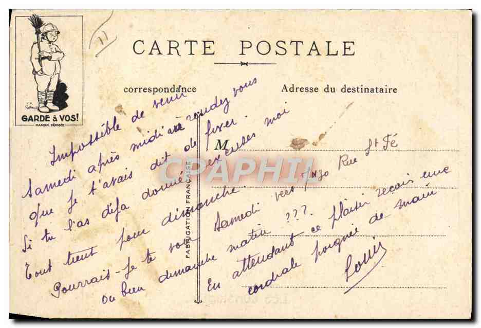 CPA Militaria Les consignes Marins  — Rückseite