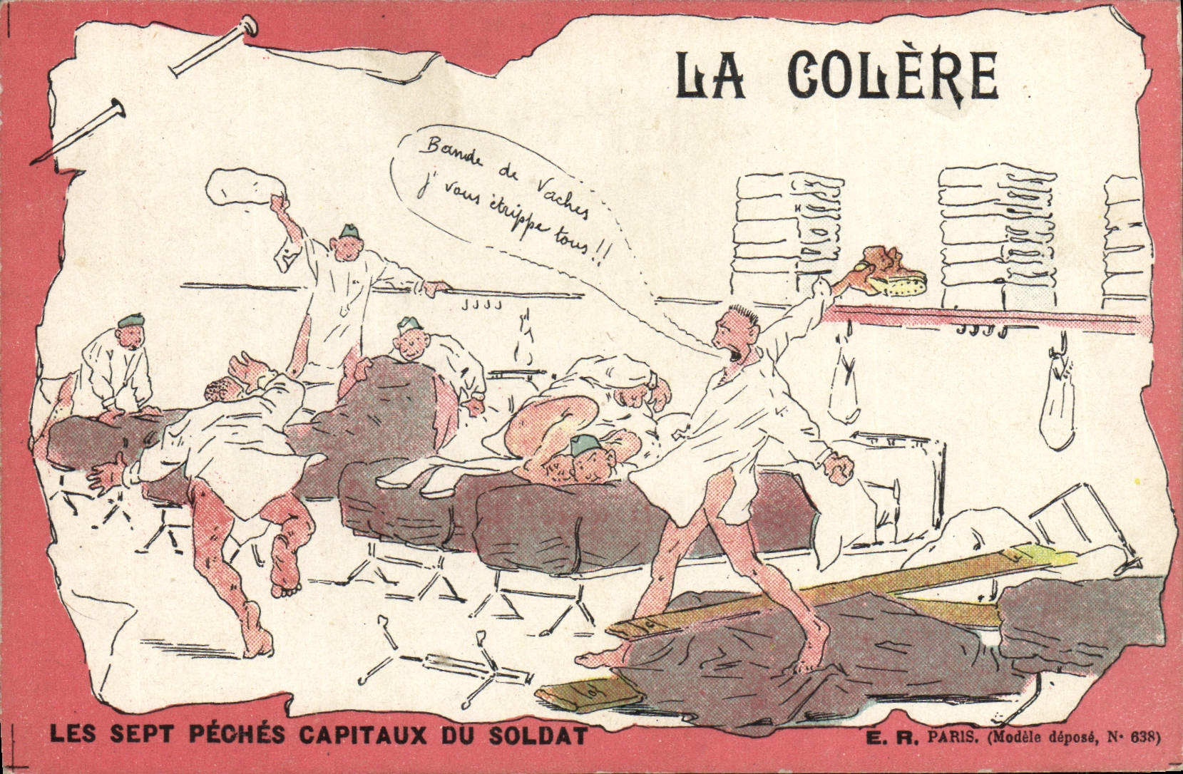La Colère — Les Sept Péchés Capitaux du Soldat — E.R. Paris, N° 638