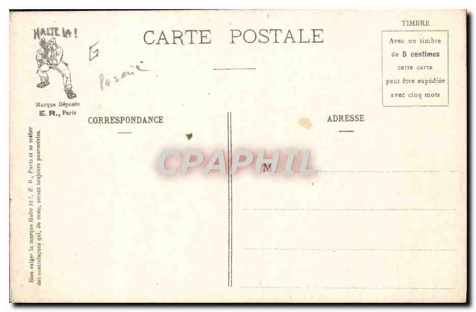 Les sept péchés capitaux du soldat — La luxure — E.R. Paris, Modèle déposé N° 638 — Reverso