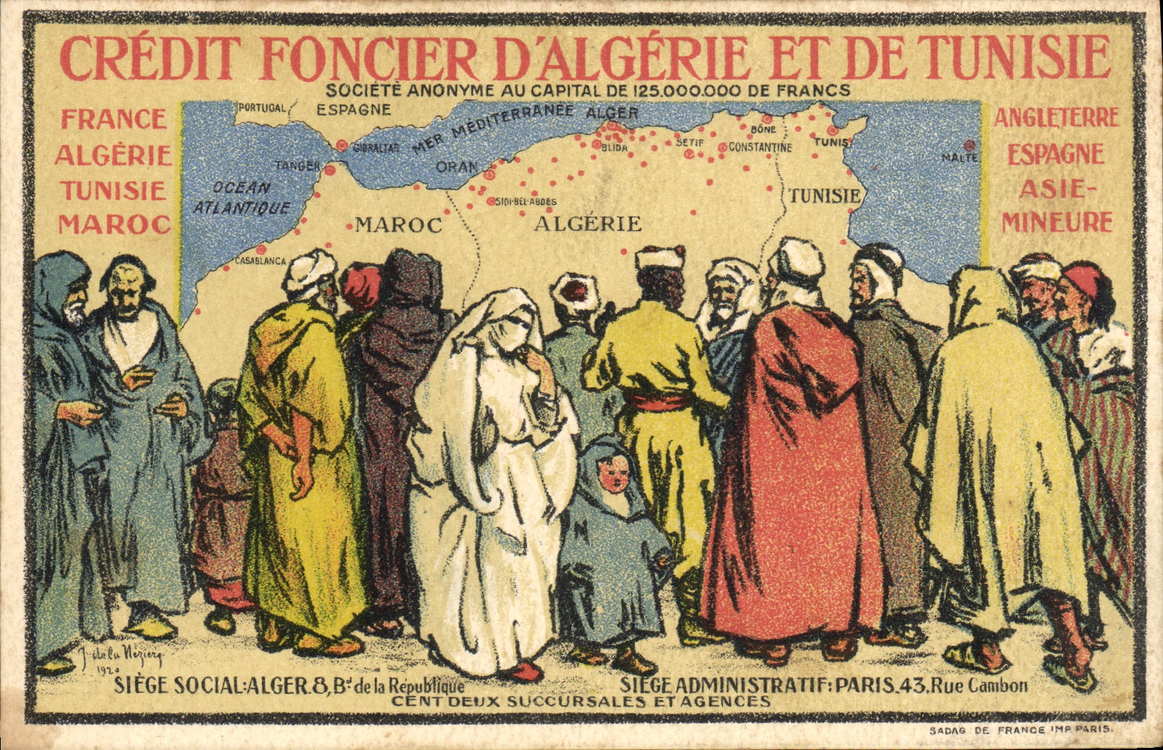 CPA Militaria Credit Foncier d'Algerie et de Tunisie