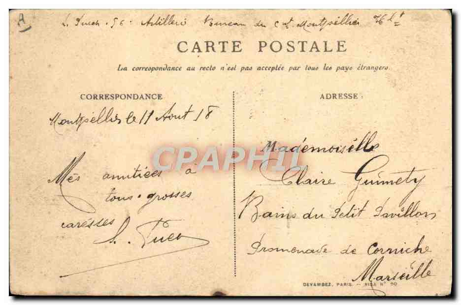 CPA Militaria Bons de la Defense Nationale — Rückseite