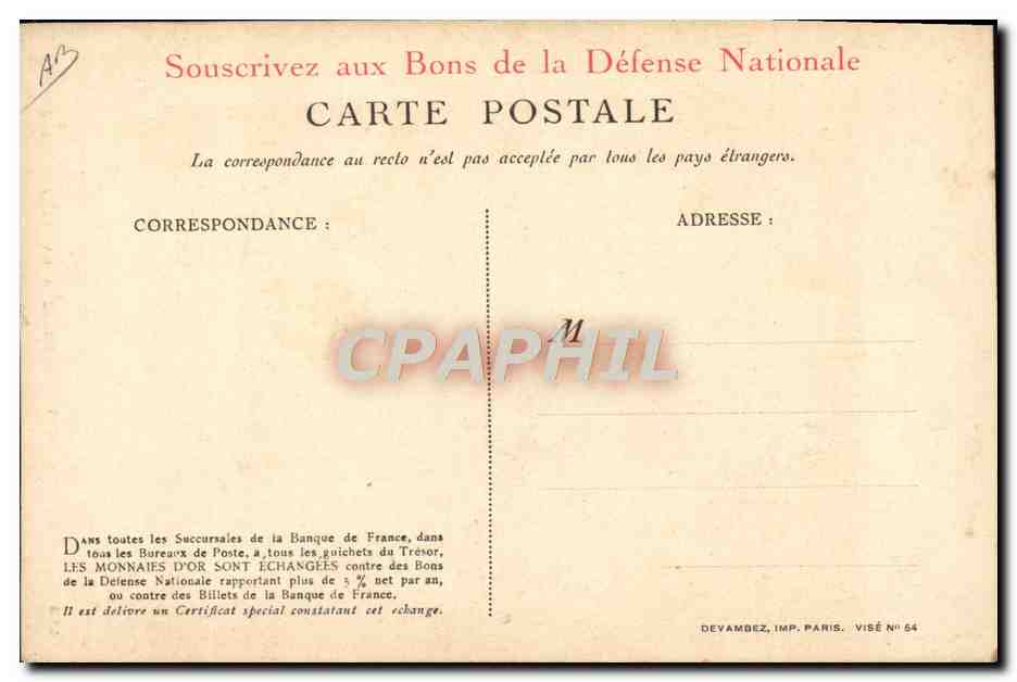 CPA Militaria Coq L'or combat pour la victoire — Rückseite
