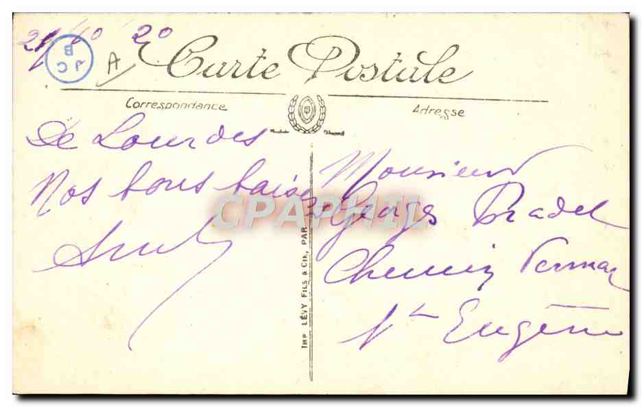 CPA Folklore Pyrenees Montagnards se rendant a l'eglise — Verso
