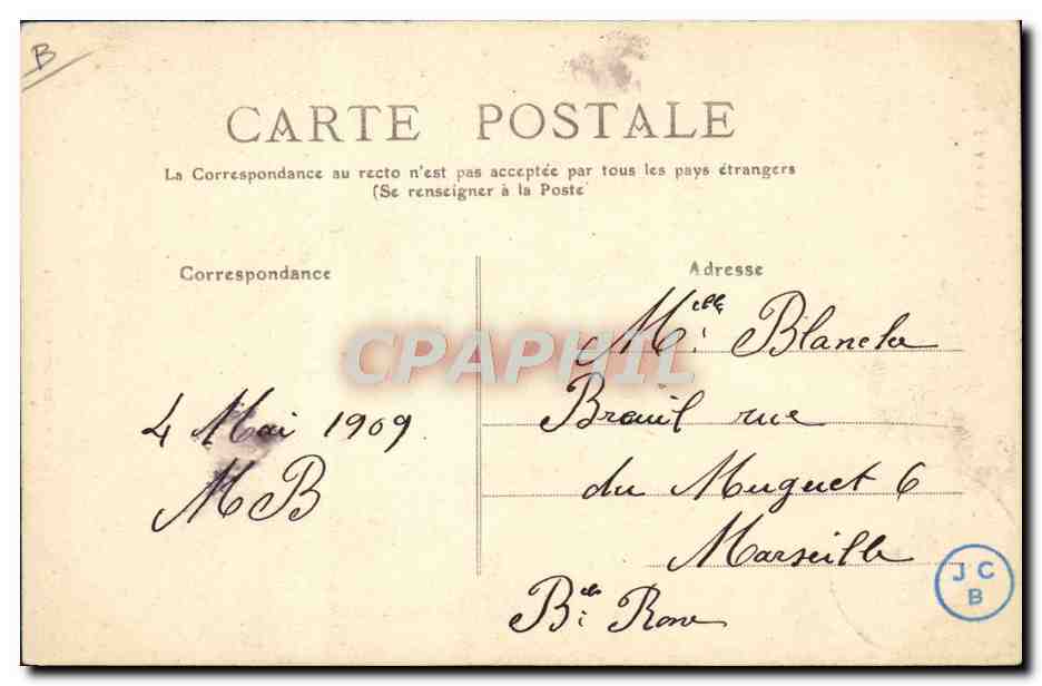 CPA Folklore Pyrenees Costumes Ossalois  — Verso
