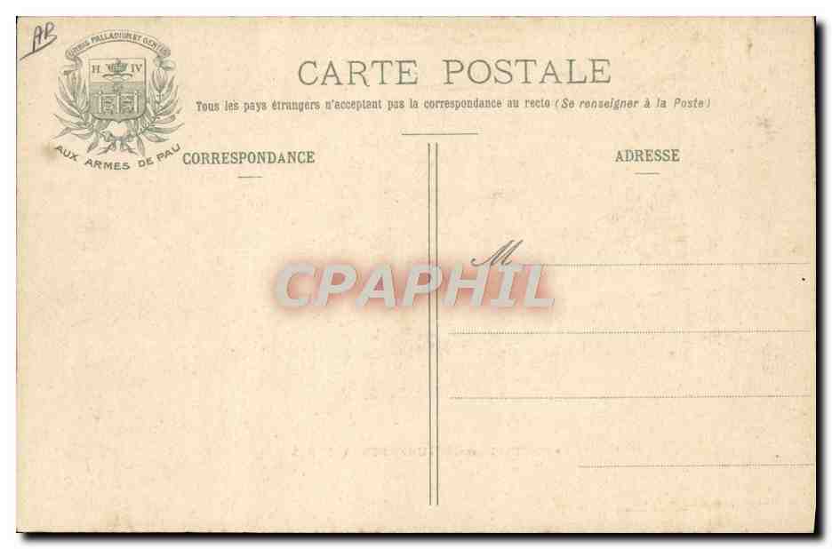 CPA Folklore Pyrenees Types et costumes  — Verso