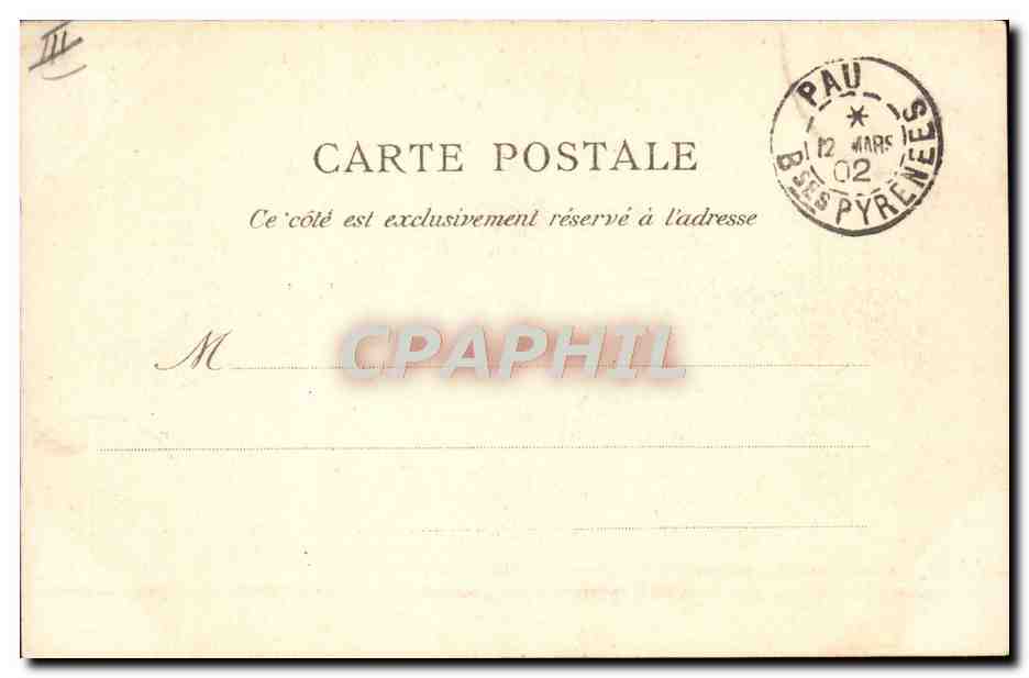 CPA Folklore Pyrenees Vaches au bord du Gave  — Verso
