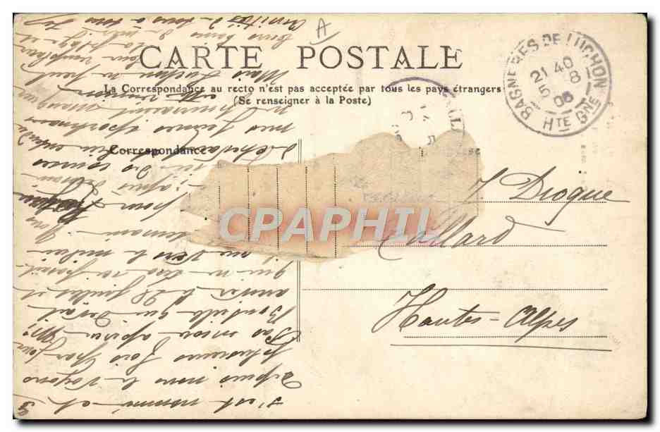 CPA Folklore Pyrenees Costumes Ossalois  — Verso