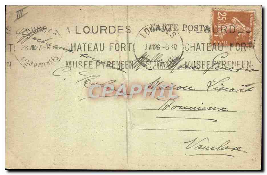 CPA Folklore Pyrenees La partie de cartes  — Verso