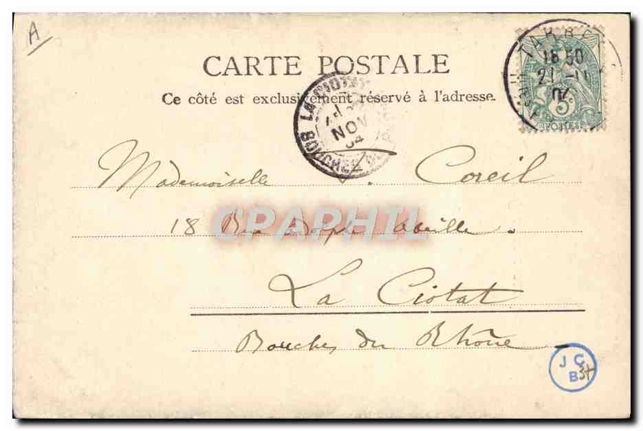 CPA Folklore Pyrenees Costumes Ossalois  — Verso