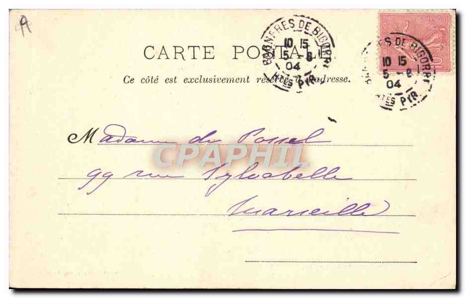 CPA Folklore Bagneres de Bigorre Berger  — Verso